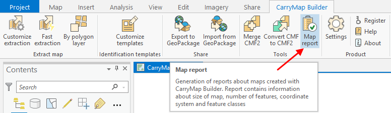Generating map reports