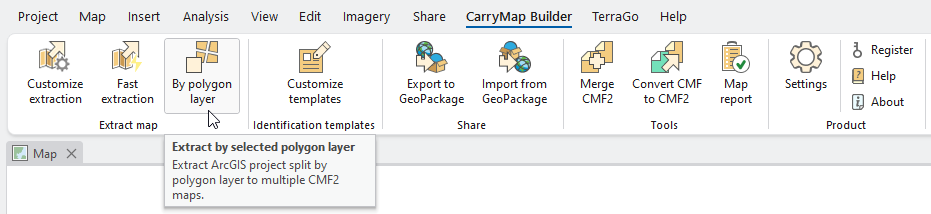 Extracting map by selected polygon layer